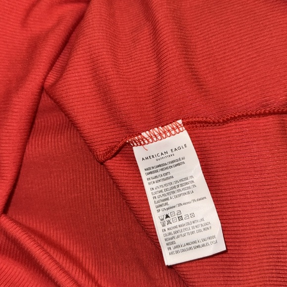 American Eagle Long Sleeve Henley T-Shirt - Picture 7 of 8